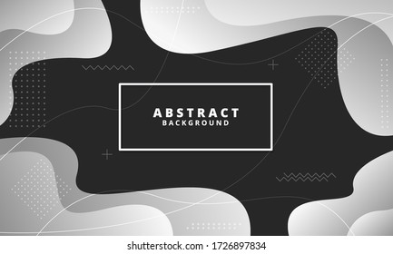 Resumen del fondo de la ola líquida blanca. Banner abstracto degradado con formas líquidas fluidas. Plantilla para el diseño de una página de inicio o fondo del sitio web. Vector Eps10
