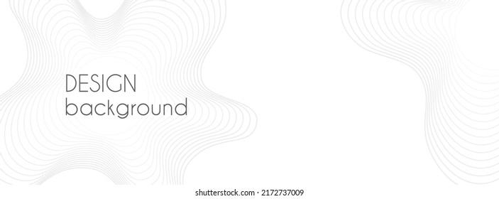Abstract white long vector banner. Wavy minimal trendy background for presentations, web header design with copy space for text. Social media cover template, web banner