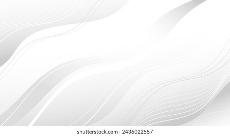 Fondo blanco abstracto del lujo de la ilustración vectorial de la línea de onda