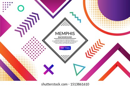 Abstract white memphis background design isolated with square,circle,arrow,triangle,dot for banner, poster, flyer, book design, website backgrounds or advertising. Editable vector