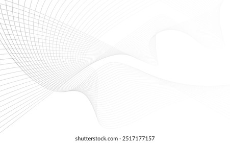 Abstrakter, weißer, minimalistisch gestreifter Hintergrund. Modernes futuristisches Konzept mit unendlichen Linien. Technologie digitales Design.