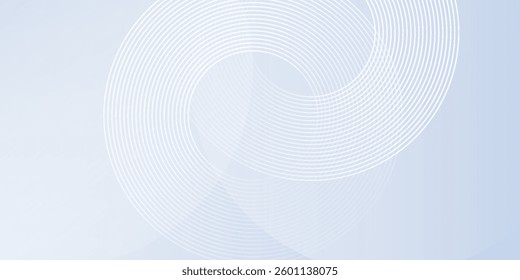 Abstract white modern background with circle elements. Digital technology simple good