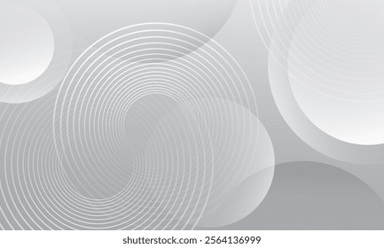 Abstract white modern background with circles. Eps10 vector