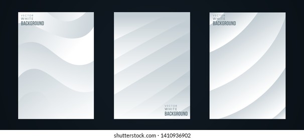 Abstract White modern background design vector Illustration collection