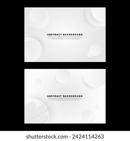 Abstract white modern background in neomorphism style. Minimal 3d circle shapes for cover, wallpaper, landing page.