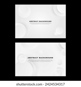Abstract white modern background in neomorphism style. Minimal 3d circle shapes for cover, wallpaper, landing page.