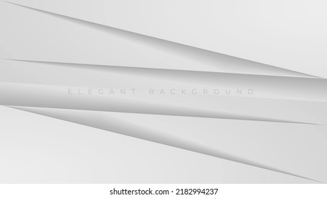 Abstrakter weißer, moderner Hintergrund. Origami Geometrie . Weiß-grauer geometrischer Hintergrund, Papierschnitt-Stil. Vektorgrafik