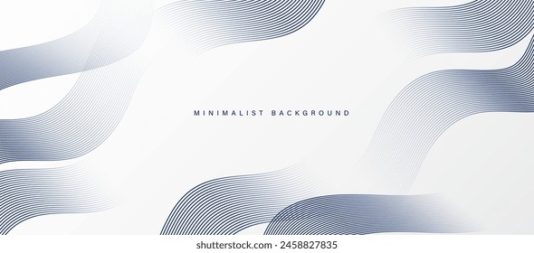 Abstract white modern background with smooth lines.