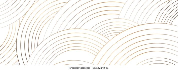 Fondo de Plantilla Horizontal degradado moderno blanco Abstractas. Líneas de círculo brillantes de moda diseño creativo. Elementos gráficos de estilo minimalista. Traje para el cartel, cubierta, Anuncio, volante, folleto, presentación
