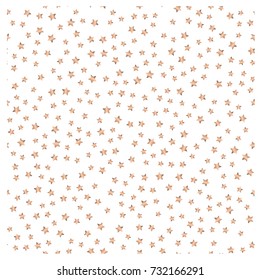 Abstract white modern seamless pattern with gold stars. Vector illustration.Shiny background. Texture of gold foil.