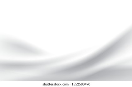 Abstract white modern shape line curve seamless white background.Graphic fabric decoration.Space for your text.Creative layout light.Design business cover banner.Minimal surface vector illustration.