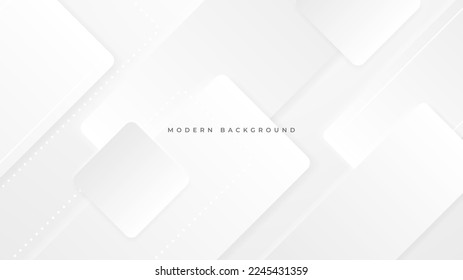 Abstract white monochrome vector background, for design brochure, website, flyer. Geometric white wallpaper for certificate, presentation, landing page