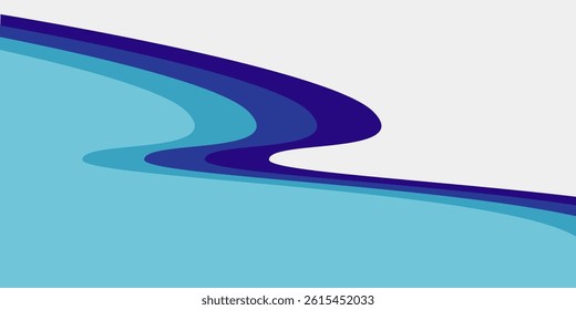Abstract White and multicolor wave wide background banner. 