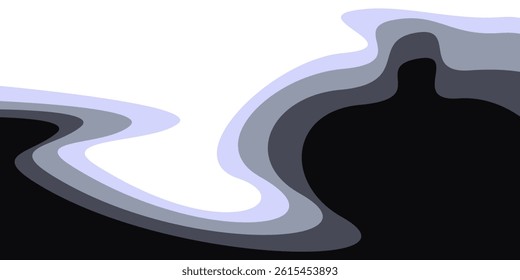 Abstract White and multicolor wave wide background banner. 