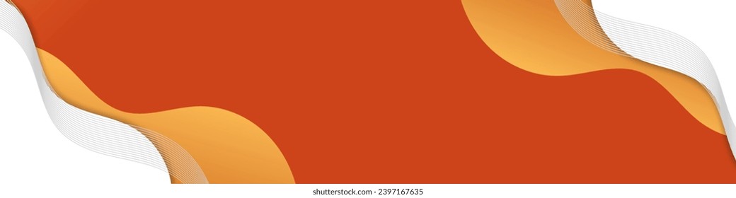 Abstract white orange banner color with a unique wavy design. It is ideal for creating eye catching headers, promotional banners, and graphic elements with a modern and dynamic look.