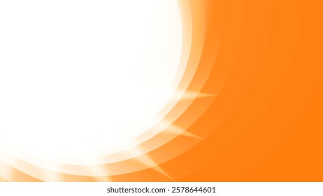 Abstract white and orange color, modern design stripes background with curve lines. Vector illustration.	