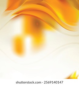 Abstract White Orange Curve Background
