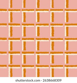 Abstract white, orange and pink stripes design, creating a modern aesthetic