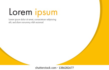 abstract white and orange simple flat circle shape vector background