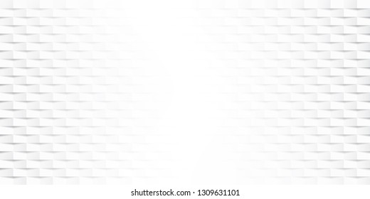 Abstract white origami background with copy space, Minimal textured background, Vector