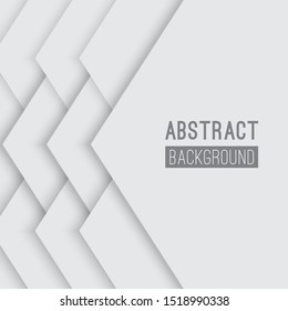 Abstract white origami background design vector