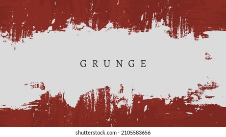 Abstrakter weißer Rahmen, Grunge Textur auf rotem Hintergrund