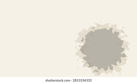 Abstract white paint splashes with irregular liquid edges and scattered droplets on a muted gray background