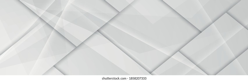 Abstract white panoramic background with lines - Vector illustration