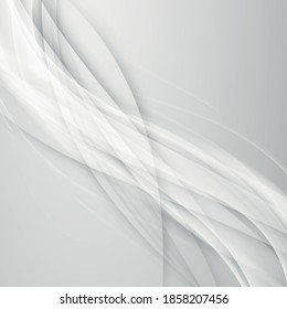 Abstract white panoramic background with lines - Vector illustration