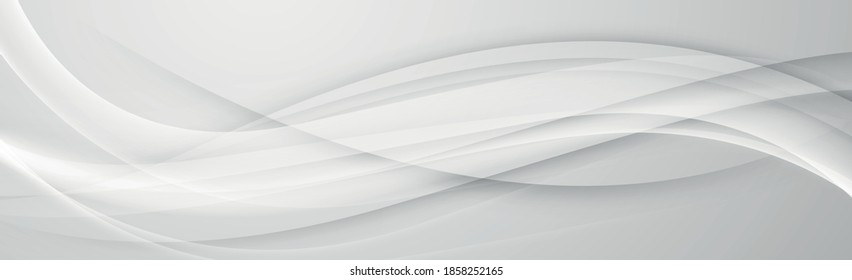 Abstract white panoramic background with lines - Vector illustration