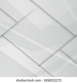 Abstract white panoramic background with lines - Vector illustration