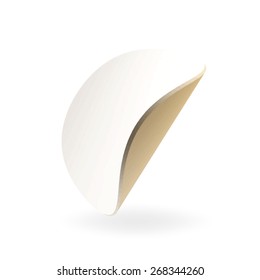 Abstract white paper circle on a white background vector illustration