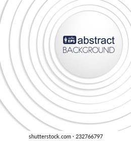 Abstract white paper circles background