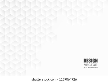 Abstract . white paper  crease patterns geometric background. design with light and shadow .Vector