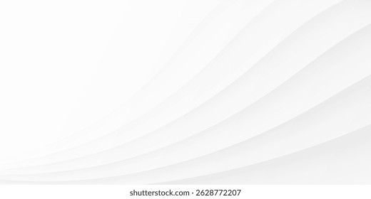 abstract white paper cut curve composition background