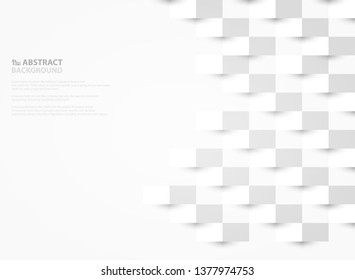 Abstract white paper cut geometric pattern design background. You can use for ad, poster, presentation, cover design, head, free space of text, illustration vector eps10
