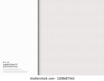 Abstract of white paper cut on circle black dot pattern, vector eps10