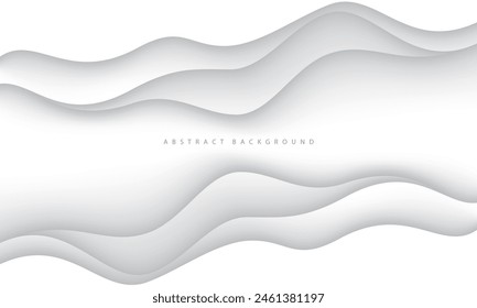 Ilustración vectorial de fondo de solapamiento de corte de papel blanco Abstractas.