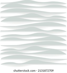 Abstract white paper cut wave curve overlap background texture vector illustration.
