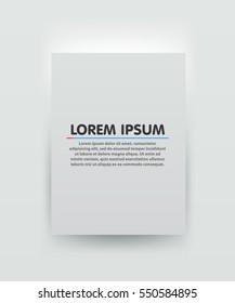 Abstract white paper frame. Banner or conceptual photo frame. Vector illustration