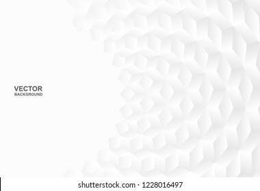 Abstract . White paper geometric background. design with light and shadow .Vector