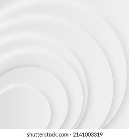 Resumen Fondo de la forma de círculo de la capa de corte del papel blanco.