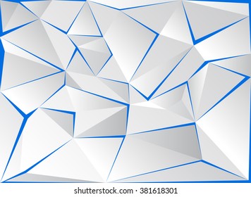 Abstract white paper on blue background 