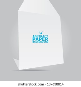 Abstract white paper origami background. Vector origami Speech bubble. Vector abstract origami background for website or cover design. White stylish brochure for text and advertising.