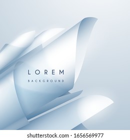 Abstract white paper sheets background