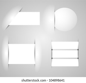 abstract white paper tags isolated