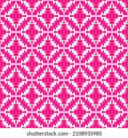 Resumen de fondo blanco y rosa con adorno dibujado a mano floral. Patrón geométrico sin fisuras para papel de pared, página web, texturas, tela. Ilustración vectorial decorativa.