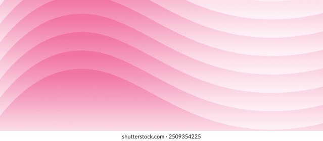 Abstract white and pink color, modern design stripes background with geometric round shape. Vector illustration. Eps 10
