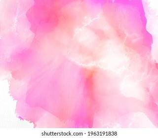 Abstract white pink colour watercolor vector template, grunge art background. Colorful design paper texture aqua liquid scribble wallpaper, vivid illustration scrapbook, bright label