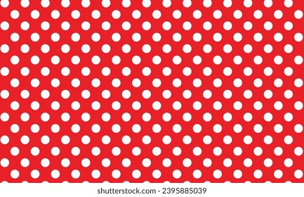 abstract white polka dot pattern with red background.